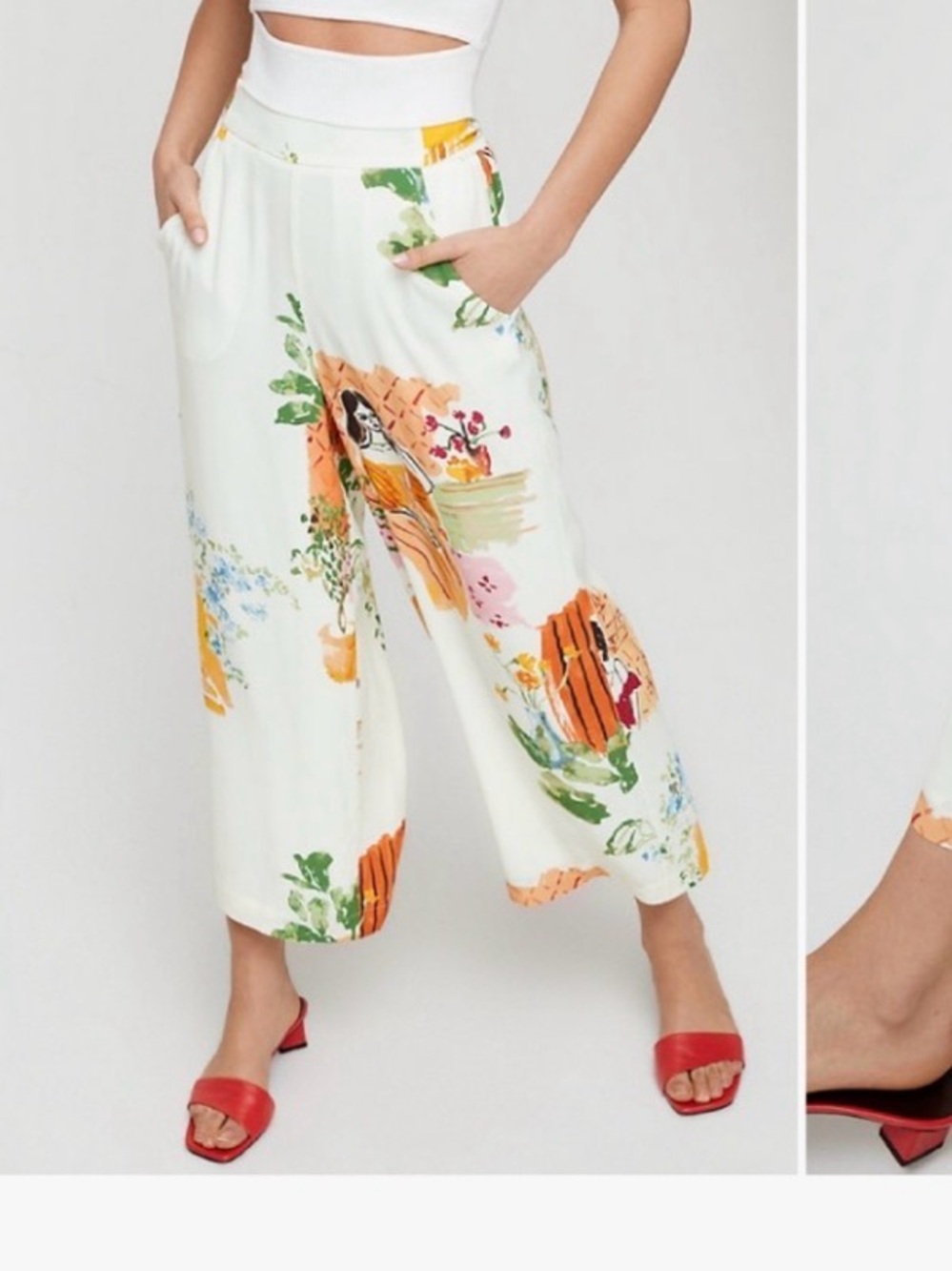 Aritzia Wilfred Faun Pants Painted Sun Valley Sz S